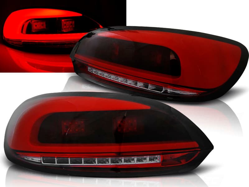Zadné svetlá VW Scirocco LED BAR Red Smoke