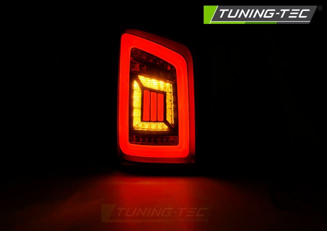 Zadné svetlá VW T5 03-15 Red LED Black Smoke (výklopné dvere) – náhľad 2