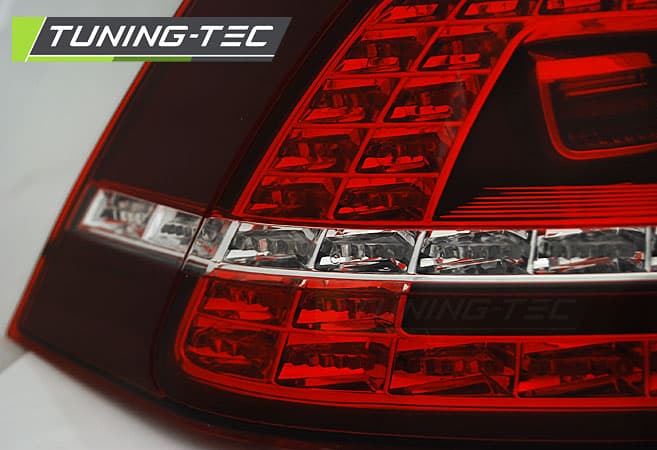 Zadné svetlá VW Golf 7 GTI Look Dynamic Red White – náhľad 3