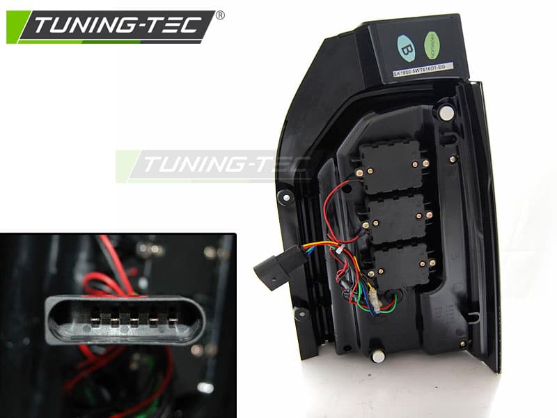 Zadné svetlá VW T6 Bulb LED BAR Dynamic Black (výklopné dvere) – náhľad 4