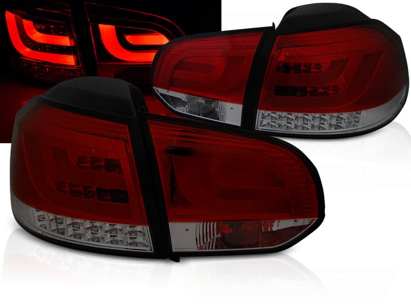 Zadné svetlá VW Golf 6 LED BAR Red Smoke - M9
