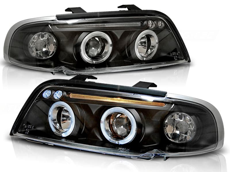 Predné svetlá Audi A4 94-98 Angel Eyes Black - 34