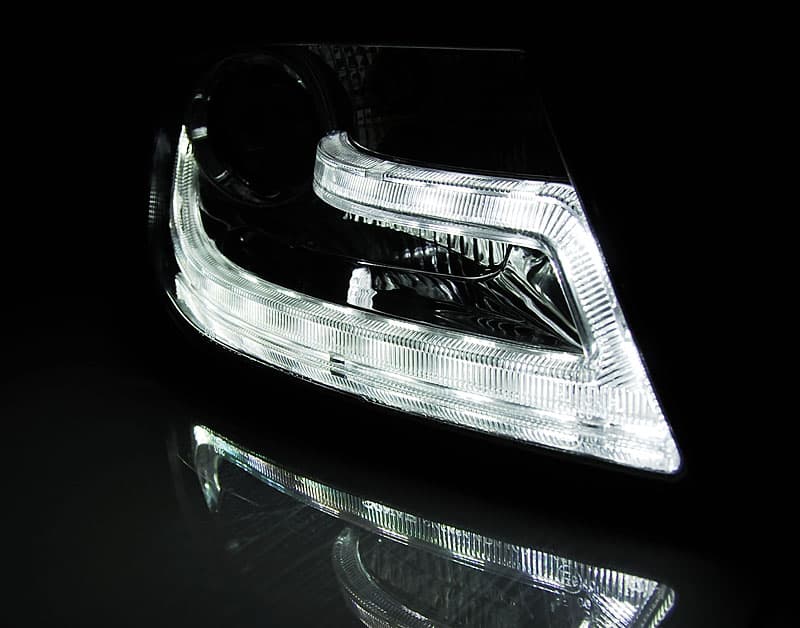 Predné svetlá Audi A4 B8 08-11 TRU-DRL Xenón Chrome – náhľad 2