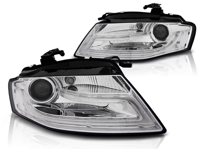 Predné svetlá Audi A4 B8 08-11 TRU-DRL Xenón Chrome