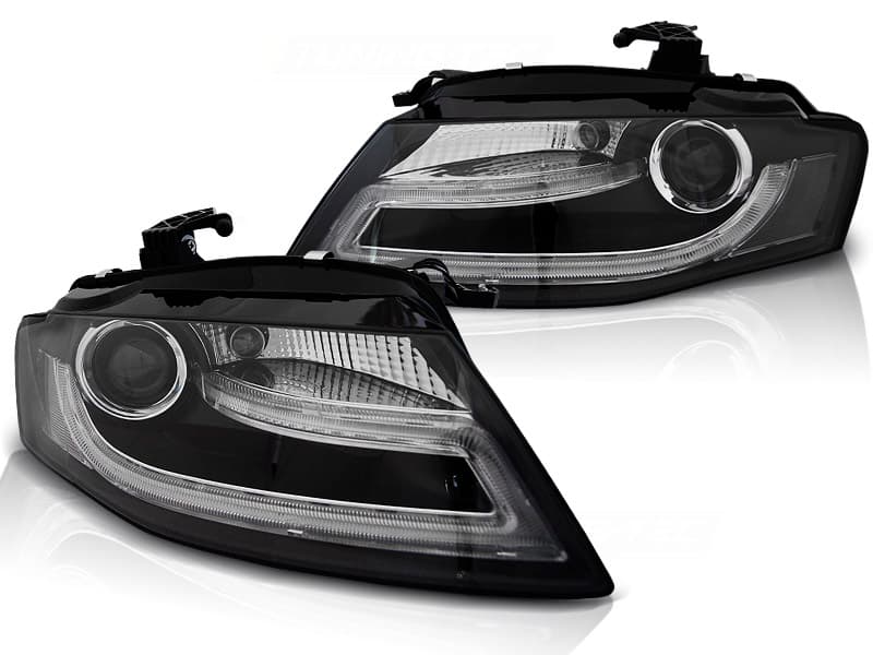 Predné svetlá Audi A4 B8 08-11 TRU-DRL Xenón Black