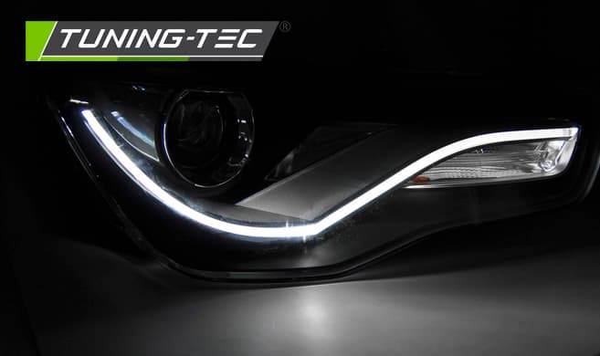 Predné svetlá Audi A1 10-14 DRL Black – náhľad 2