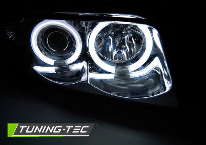 Predné svetlá Audi A4 94-98 CCFL Angel Eyes Chrome – náhľad 2