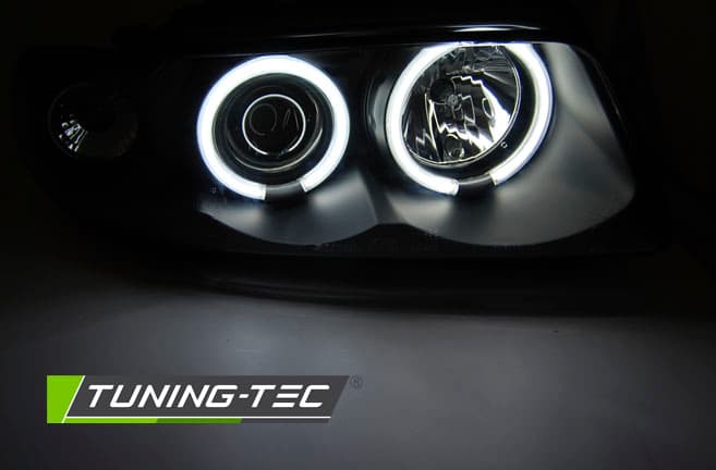 Predné svetlá Audi A4 94-98 CCFL Angel Eyes Black – náhľad 3