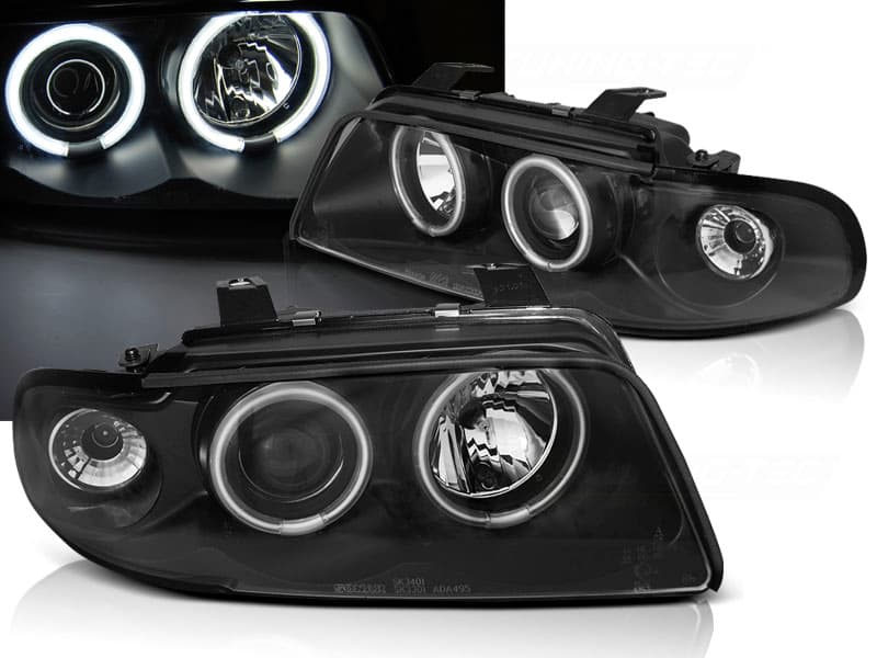 Predné svetlá Audi A4 94-98 CCFL Angel Eyes Black