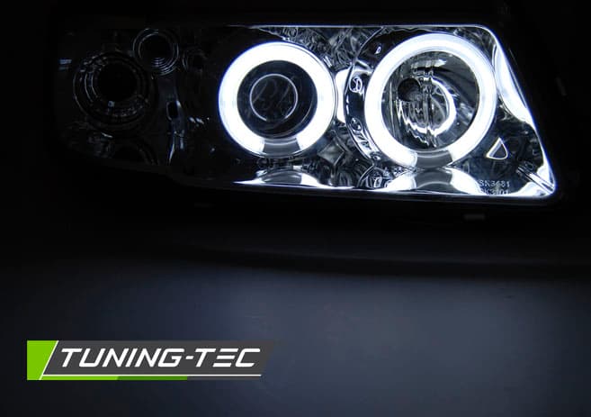 Predné svetlá Audi A3 96-00 CCFL Angel Eyes Chrome – náhľad 2