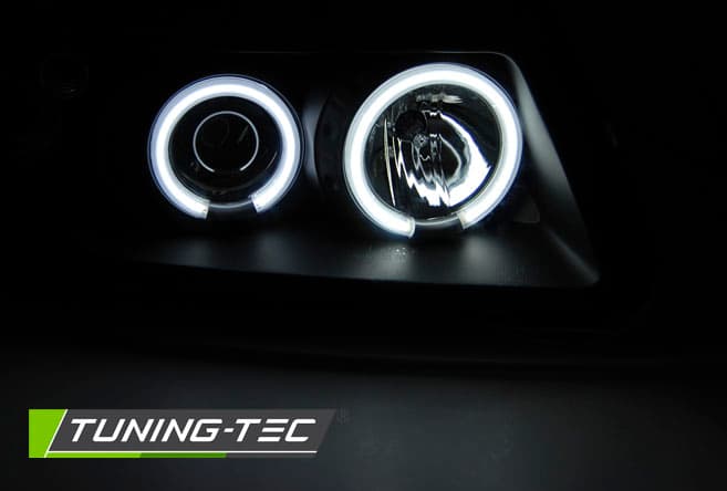 Predné svetlá Audi A3 96-00 CCFL Angel Eyes Black – náhľad 2