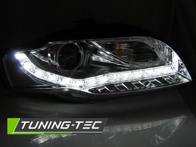 Predné svetlá Audi A4 B7 04-08 DE Chrome – náhľad 3