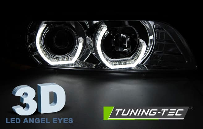 Predné svetlá BMW E39 3D LED Chrome – náhľad 2