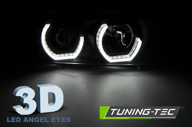 Predné svetlá BMW E39 3D LED Black – náhľad 3