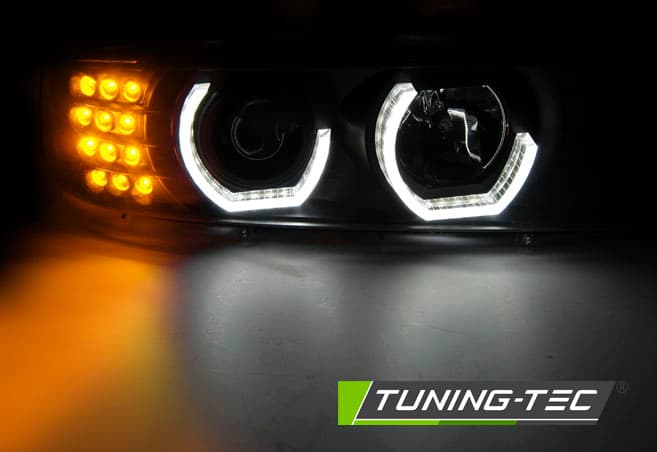 Predné svetlá BMW E39 3D LED Black – náhľad 4