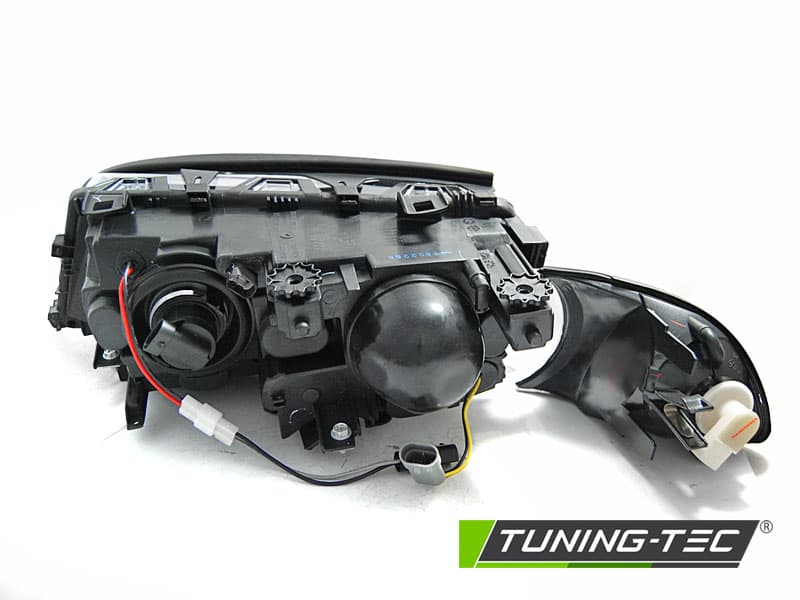 Predné svetlá BMW E46 Coupe/Cabrio 99-01 FK Angel Eyes Black – náhľad 2