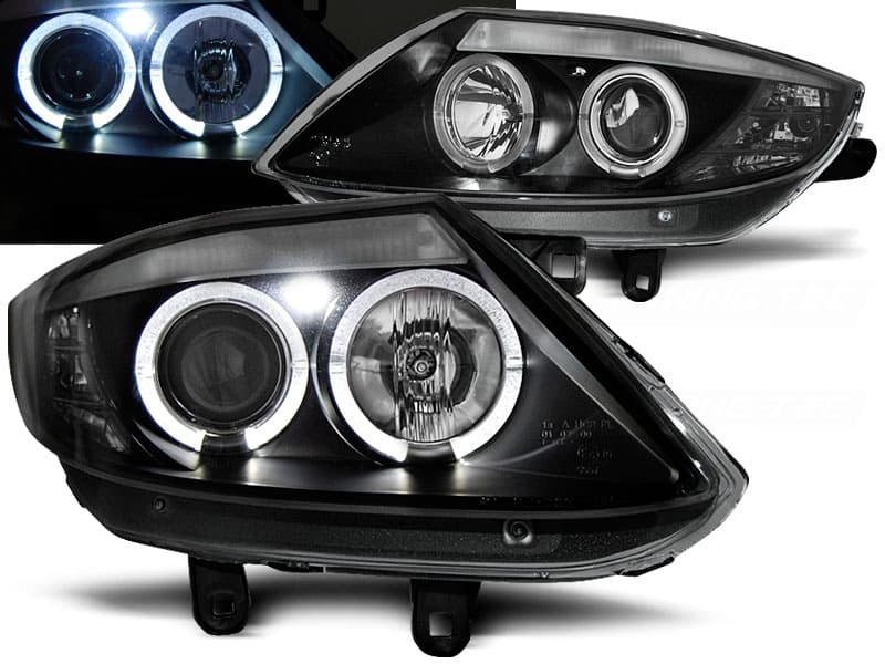 Predné svetlá BMW E85/E86 Z4 02-08 Angel Eyes Black