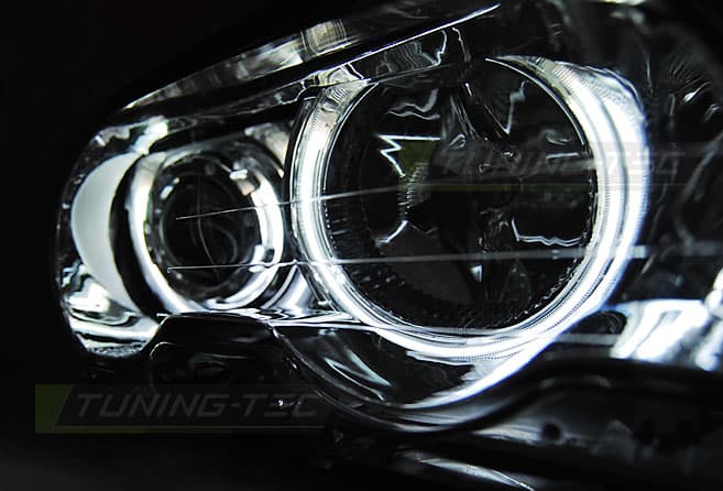 Predné svetlá BMW E46 99-01 Coupe/Cabrio CCFL Chrome – náhľad 2
