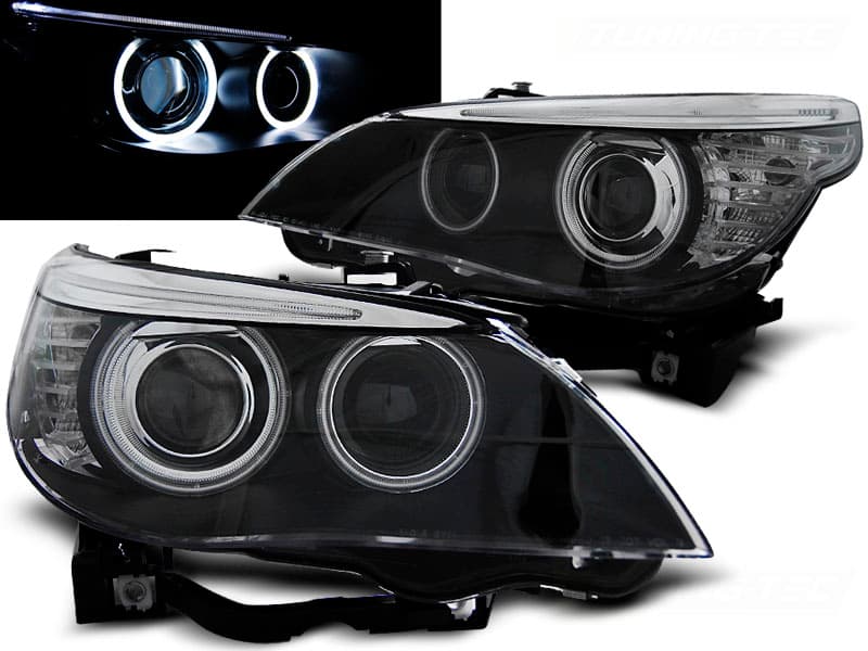 Predné svetlá BMW E60 E61 03-04 Xenón D2S CCFL Black