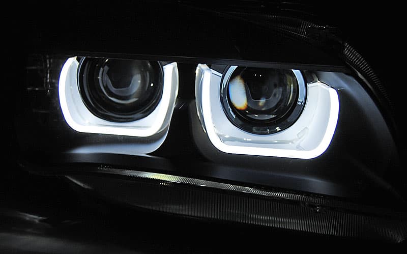 Predné svetlá BMW X1 E84 12-14 Xenón Tube Light Black – náhľad 4