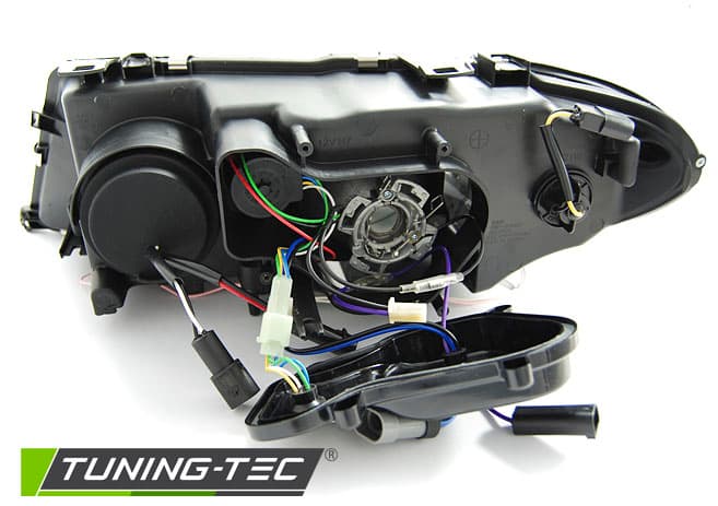 Predné svetlá BMW E46 Coupe Cabrio 03-06 Xenón CCFL Angel Eyes Black – náhľad 4