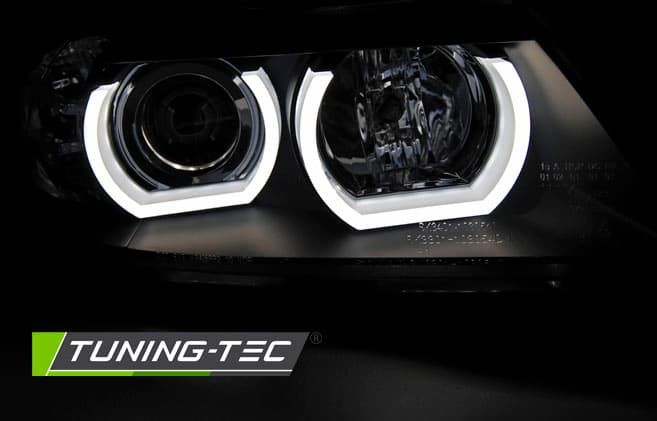 Predné svetlá BMW E90 E91 05-08 U-Type 3D Black – náhľad 2