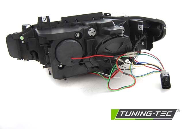 Predné svetlá BMW F30/F31 11-15 DRL LED Angel Eyes Black – náhľad 3