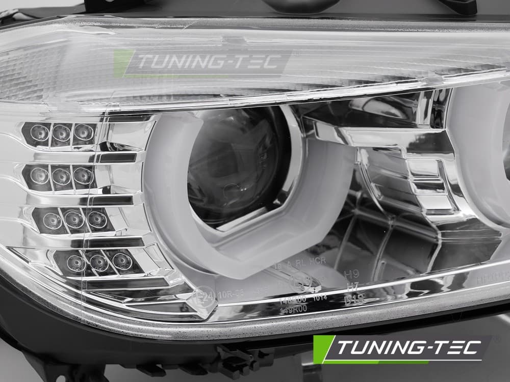 Predné svetlá BMW F30 F31 11-15 U-Type Chrome – náhľad 2