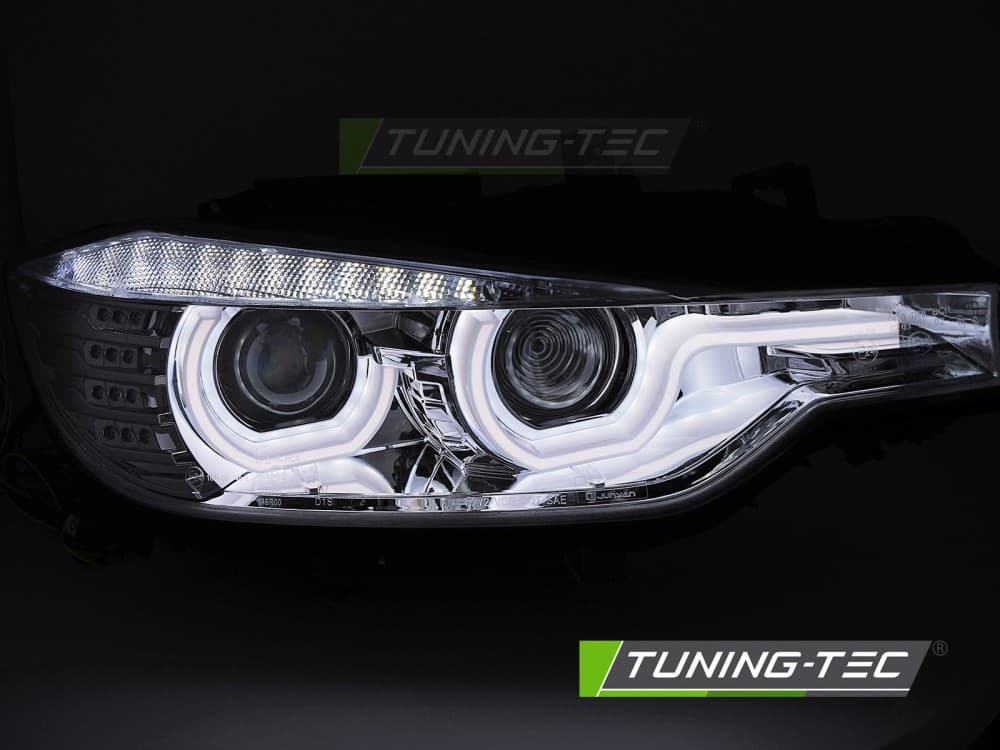 Predné svetlá BMW F30 F31 11-15 U-Type Chrome – náhľad 3