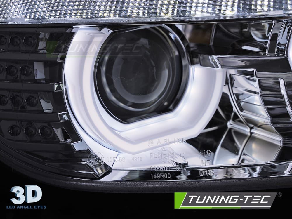 Predné svetlá BMW F30 F31 11-15 U-Type Chrome – náhľad 4