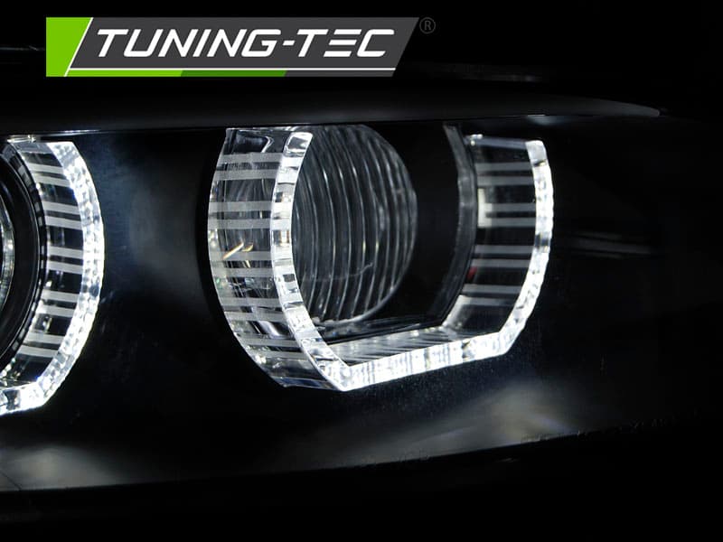 Predné svetlá BMW E92 E93 06-10 HID Angel Eyes Black – náhľad 4