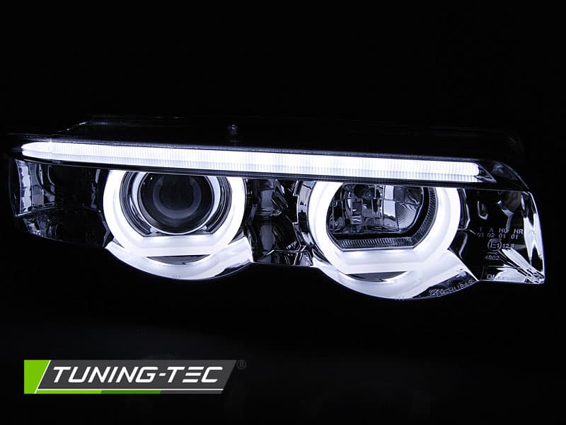 Predné svetlá BMW E38 98-01 3D Angel Eyes Chrome – náhľad 2
