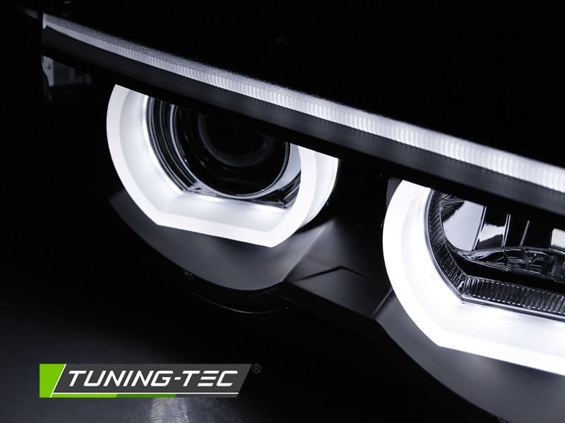 Predné svetlá BMW E38 98-01 3D Angel Eyes Black – náhľad 2