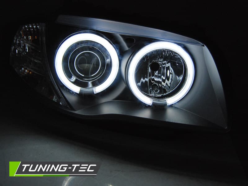 Predné svetlá BMW 1 E81/E87 CCFL Angel Eyes Black – náhľad 2