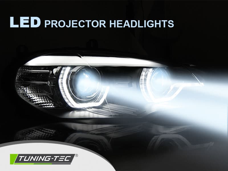Predné svetlá BMW X5 E70 07-13 Xenón OEM LED Black – náhľad 2
