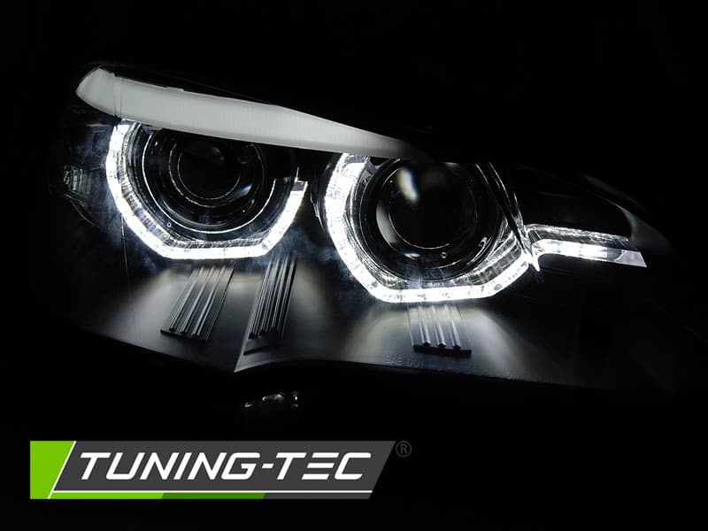 Predné svetlá BMW X5 E70 07-13 Xenón OEM LED Black – náhľad 3