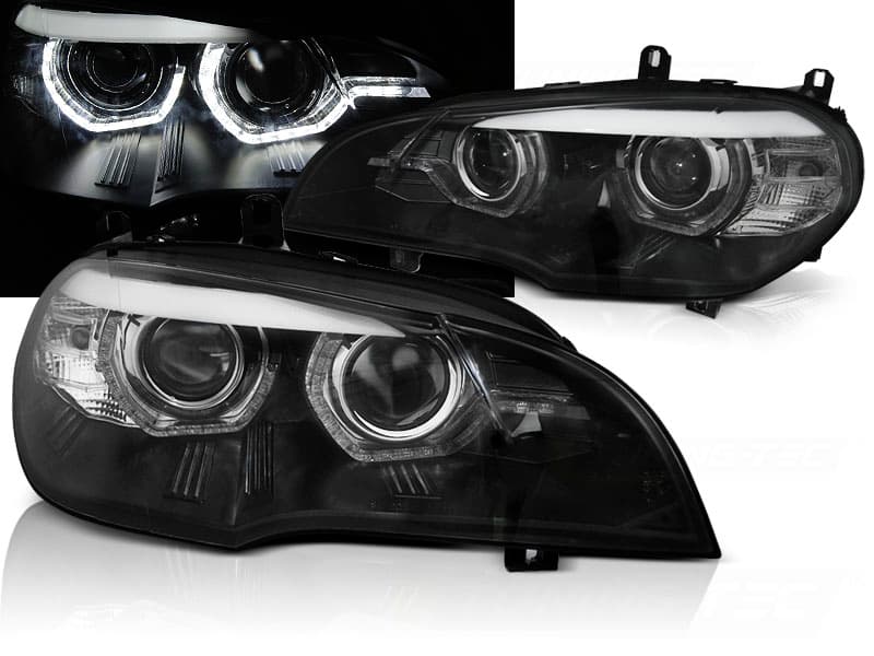 Predné svetlá BMW X5 E70 07-13 Xenón OEM LED Black