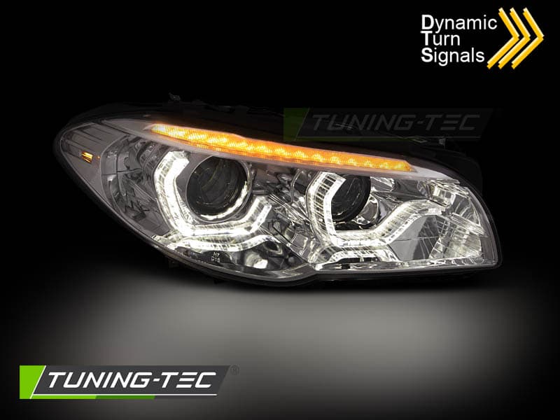 Predné svetlá BMW F10 F11 LCI 13-16 Xenón Chrome – náhľad 2