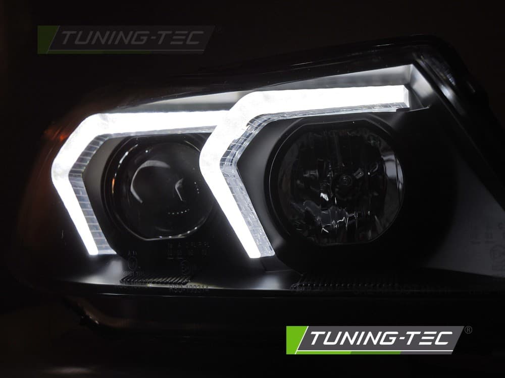 Predné svetlá BMW E90 E91 05-08 Angel Eyes Black - P4 – náhľad 3
