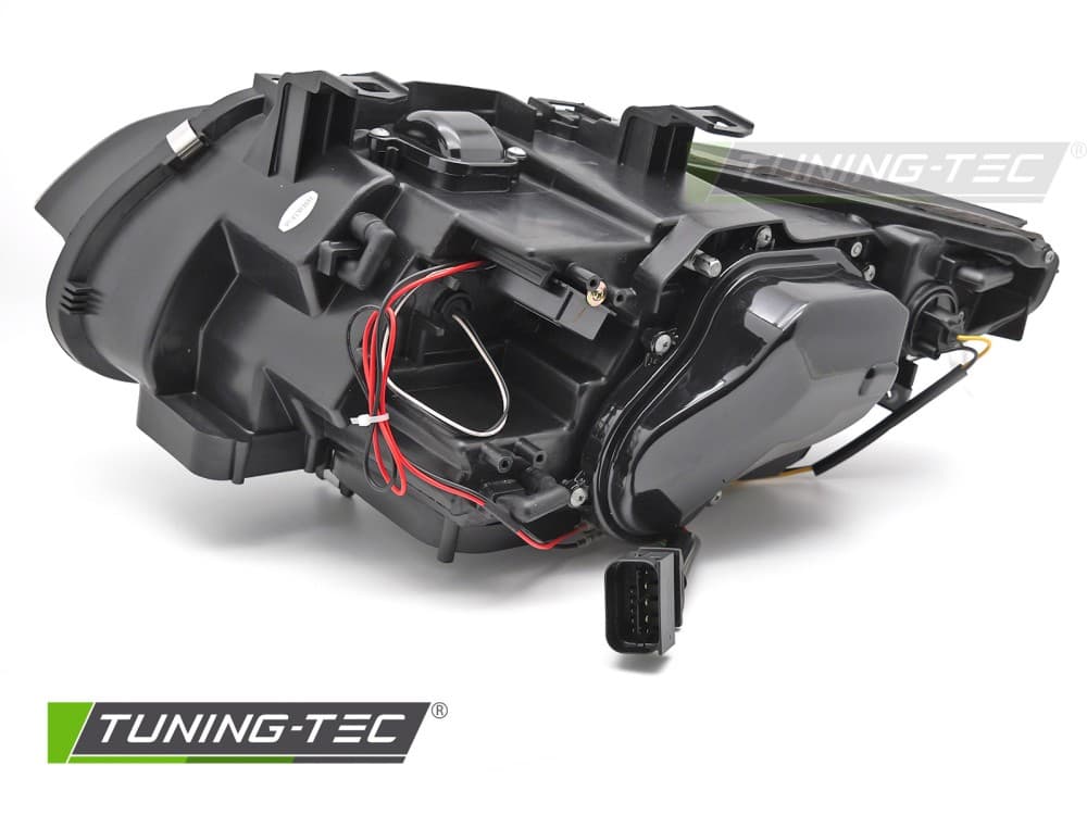 Predné svetlá BMW E92 E93 LCI 10-13 Xenón Angel Eyes Black Yellow – náhľad 4