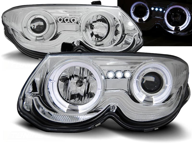 Predné svetlá Chrysler 300 M 99-04 Angel Eyes Chrome