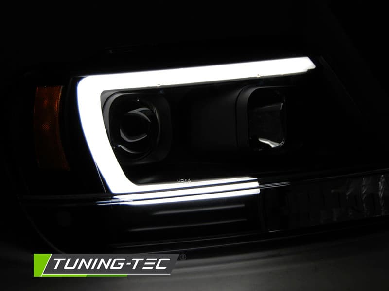 Predné svetlá Jeep Grand Cherokee WJ 99-05 Tube Light Black – náhľad 3