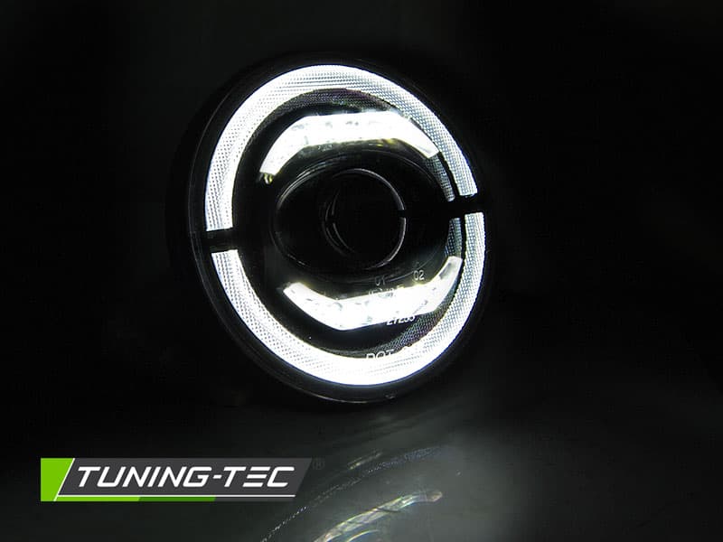 Predné svetlá Jeep Wrangler TJ LJ JK 96-18 Full LED Black – náhľad 2
