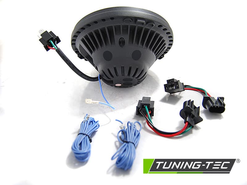 Predné svetlá Jeep Wrangler TJ LJ JK 96-18 Full LED Black – náhľad 4