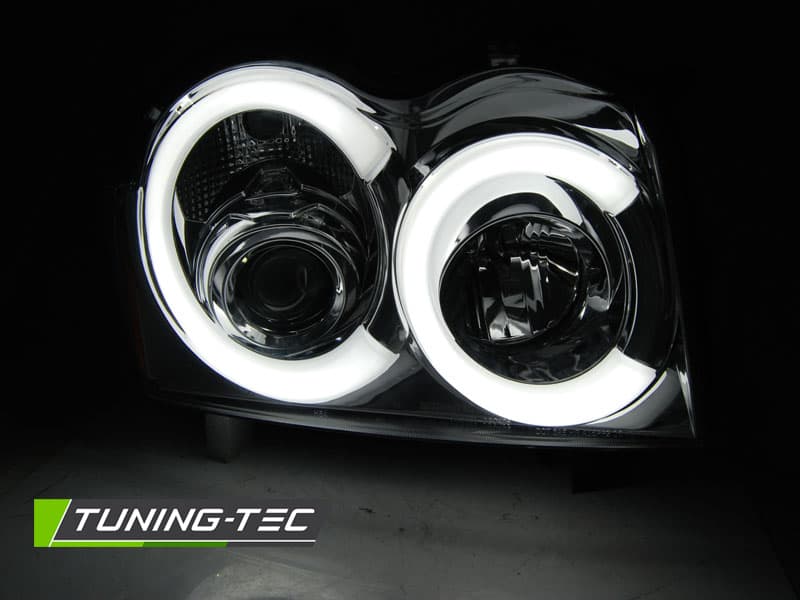 Predné svetlá Jeep Grand Cherokee 05-08 Tube Light Chrome – náhľad 2