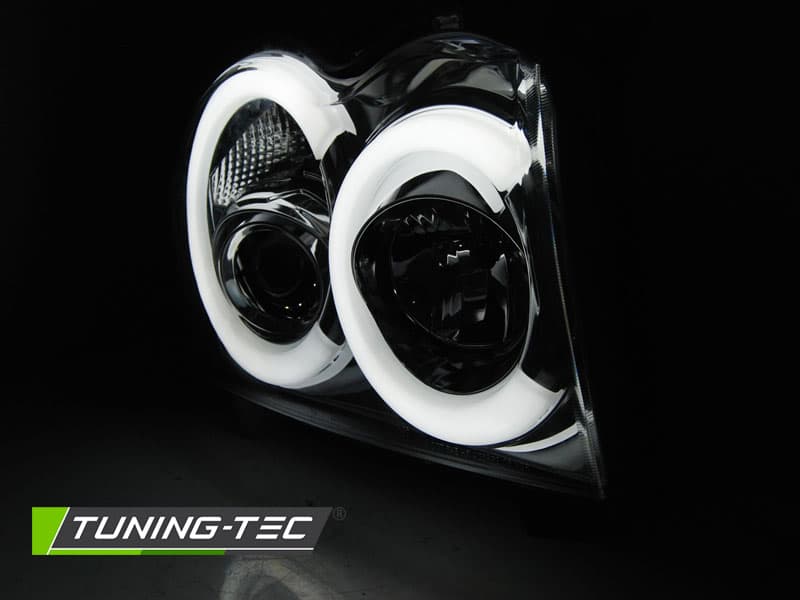 Predné svetlá Jeep Grand Cherokee 05-08 Tube Light Chrome – náhľad 3