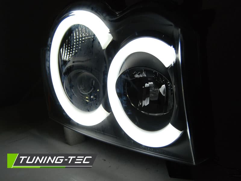 Predné svetlá Jeep Grand Cherokee 05-08 Tube Light Black – náhľad 3