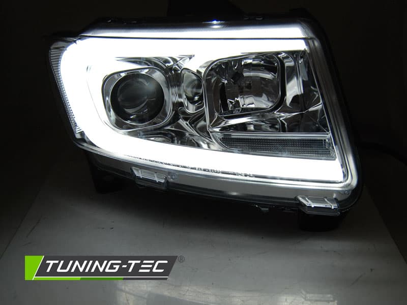 Predné svetlá Jeep Grand Cherokee WK2 11-13 LED Dynamic Chrome – náhľad 2