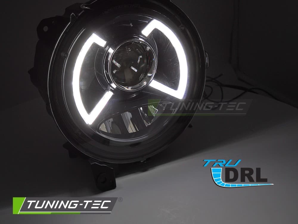Predné svetlá Jeep Wrangler JL 18-23 WL Full LED Black – náhľad 2
