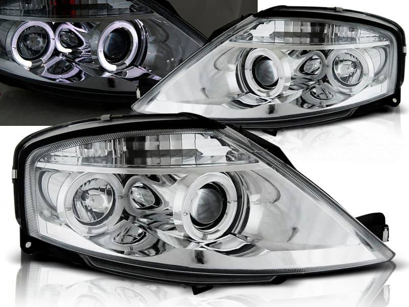 Predné svetlá Citroën C3 02-09 Angel Eyes Chrome